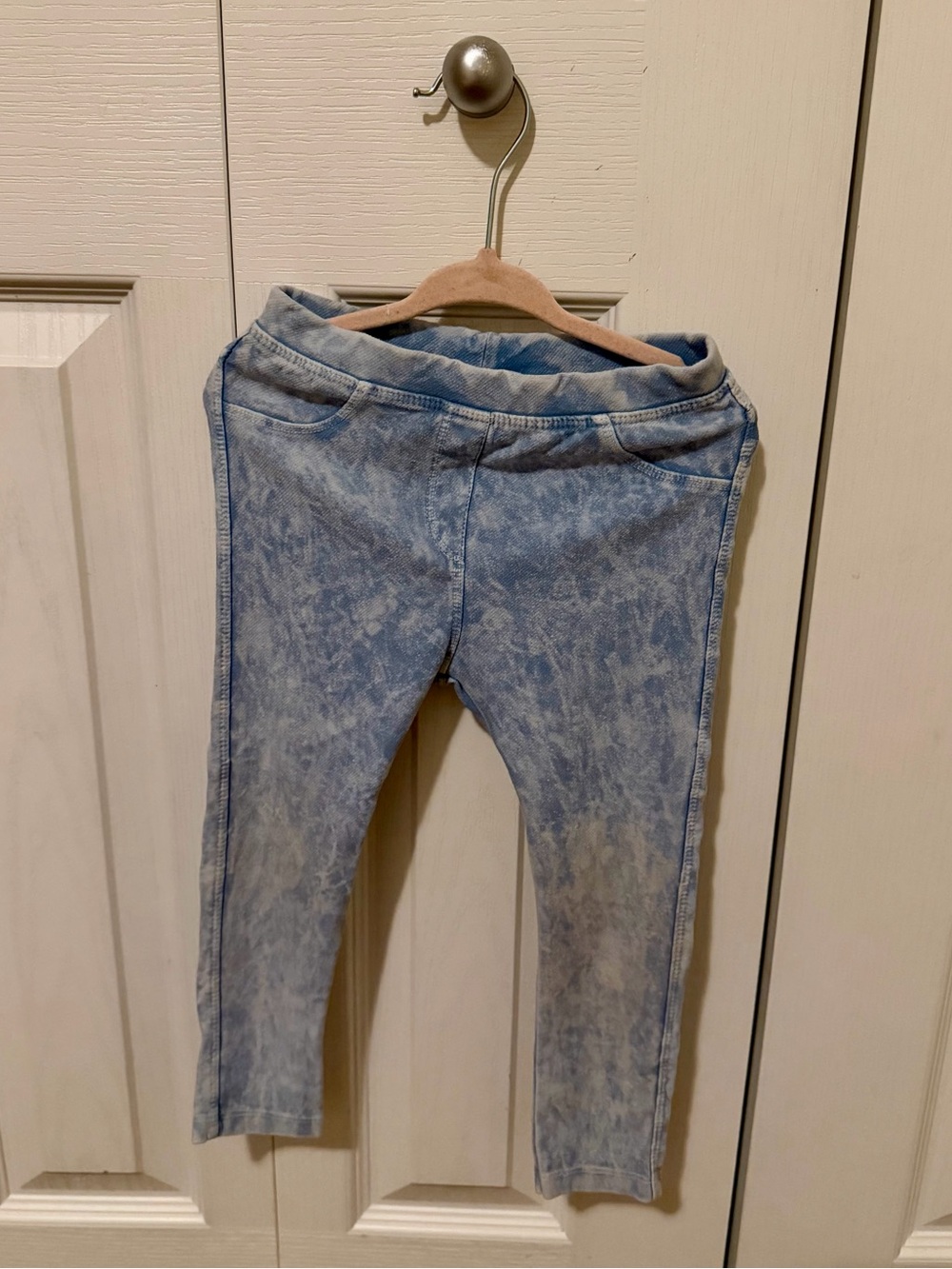 Zara Kids Blue Acid-Wash Leggings